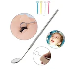 Стоматологическое зеркало для рта, многофункциональная проверка наращивания ресниц, из нержавеющей стали, отбеливание зубов, чистый ротовой инструмент для ресниц