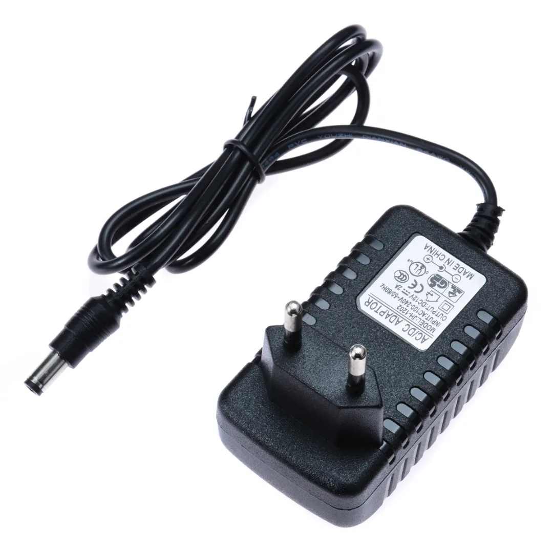 AC 100V-240V Converter Adapter DC 12V 2A Power Supply EUPlug 5.5mm x 2.1mm for Camera Video MP4 Audio | Обустройство дома