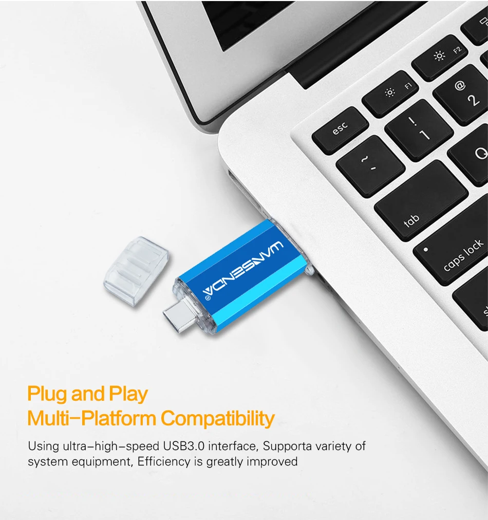 USB флеш-накопитель WANSENDA type C OTG флеш-накопитель 32 Гб 64 Гб 128 ГБ 256 ГБ 512 ГБ Флешка 2 в 1 type-C и Usb 3,0 карта памяти