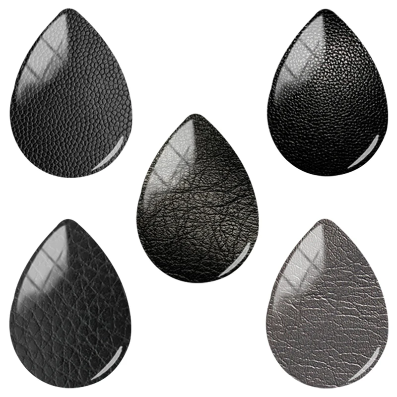 

TAFREE New mixed leather texture Pattern 18x25mm Handmade Tear Drop Shape Glass Cabochon Dome Flat Back Jewelry TX204