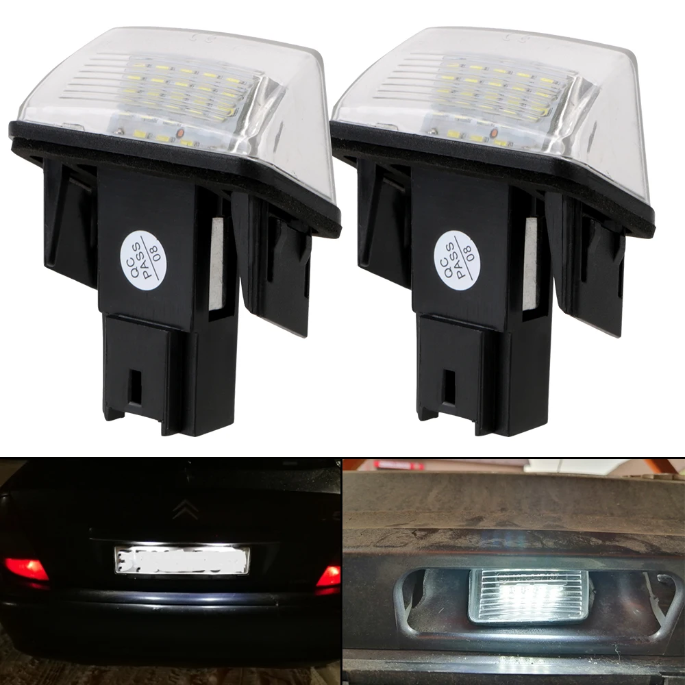 

1 Pair Error free LED For Peugeot 206 207 306 307 308 5008 License Number Plate Light