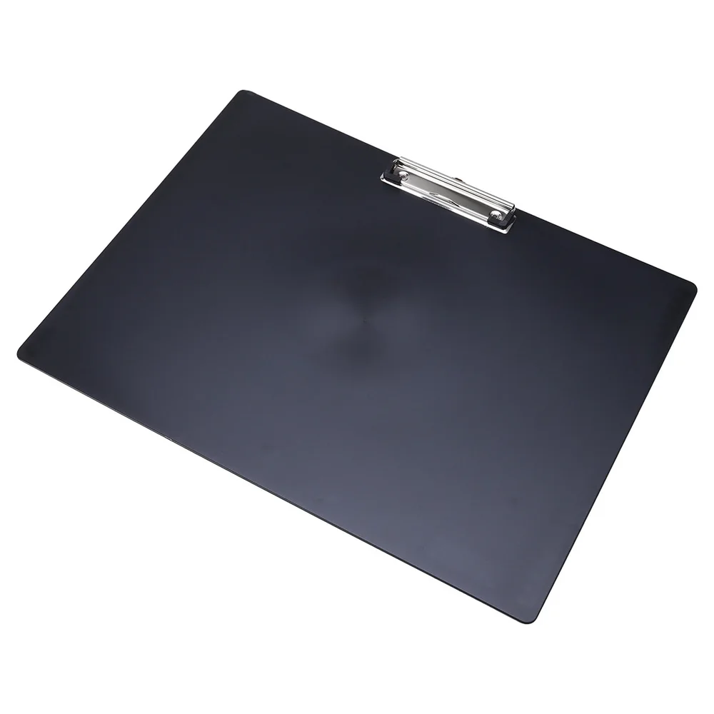 

A3 Horizontal Clipboard Drawing Paper Clip Pad Thick Writing Pad Office File Folder Clip (Black)
