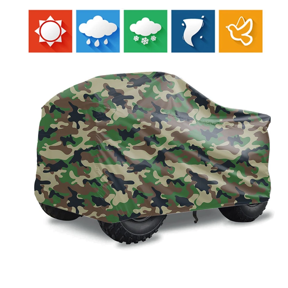 ATV Quad Beach Motor Scooter Motorbike Covers Water Proof Rain Proof Dust UV Sun Protector XXL XXXL Black Silver Camouflage D20