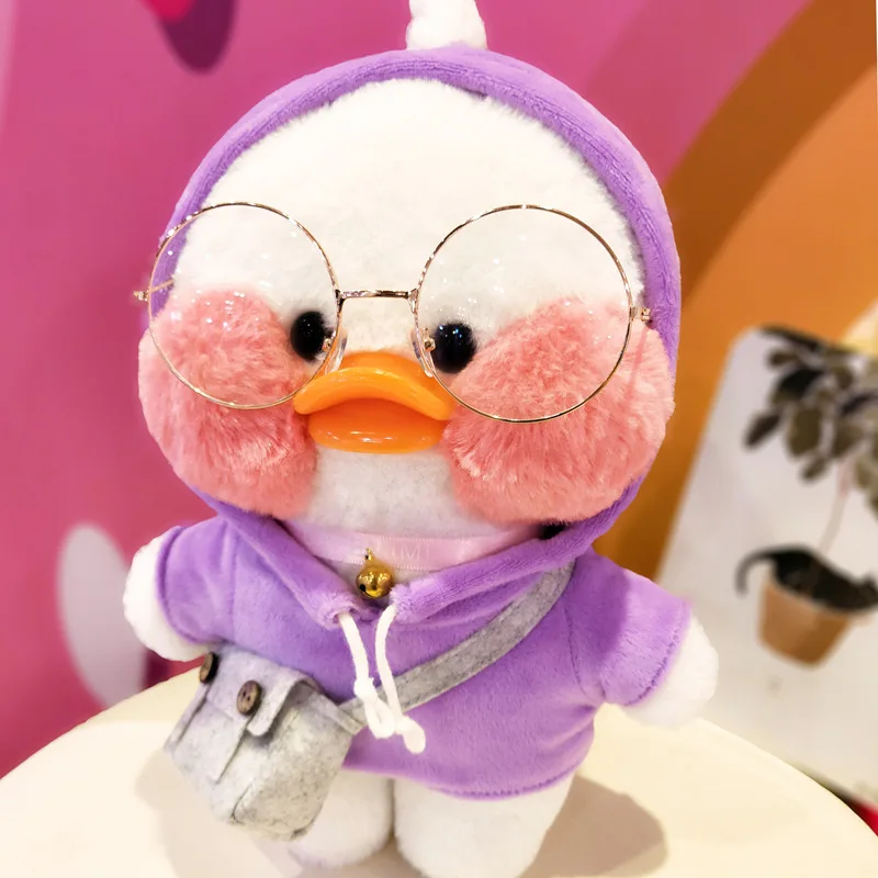 Boxi Kawaii плюшевая утка кукла игрушки Новые 30 см милые пушистые мягкие чучела кукла подарок на день рождения игрушки для детей девочек женщин - Цвет: Purple