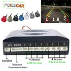 Автомобильный парковочный радар с 8 датчиками, парковочная система с двойным переднимзадним визуальным видео, комплект детектора, голосовой зуммер