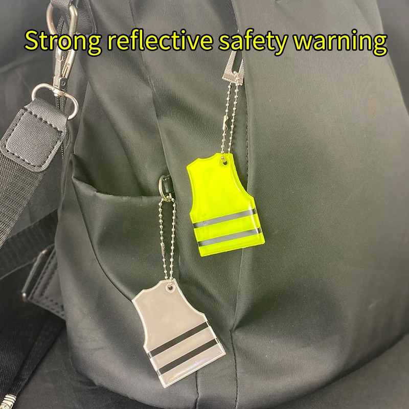 Брелок для ключей MEILITE 500 со свечой желтый жилет светоотражающий подвесной