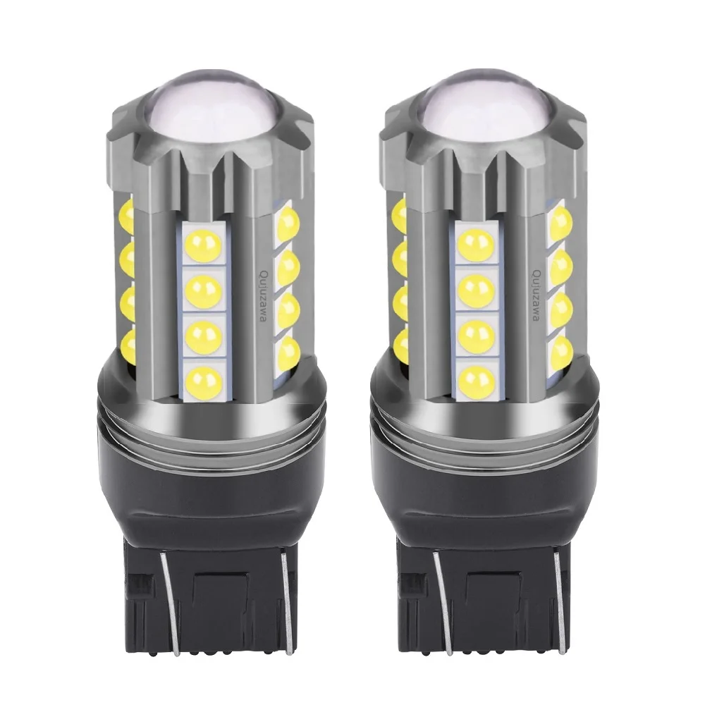 2PCS 2020 NEW T20 7443 W21/5W Super Bright LED Car Tail Brake Bulbs Auto Rear Parking Lamp Turn Signals Daytime Running Lights - купить по