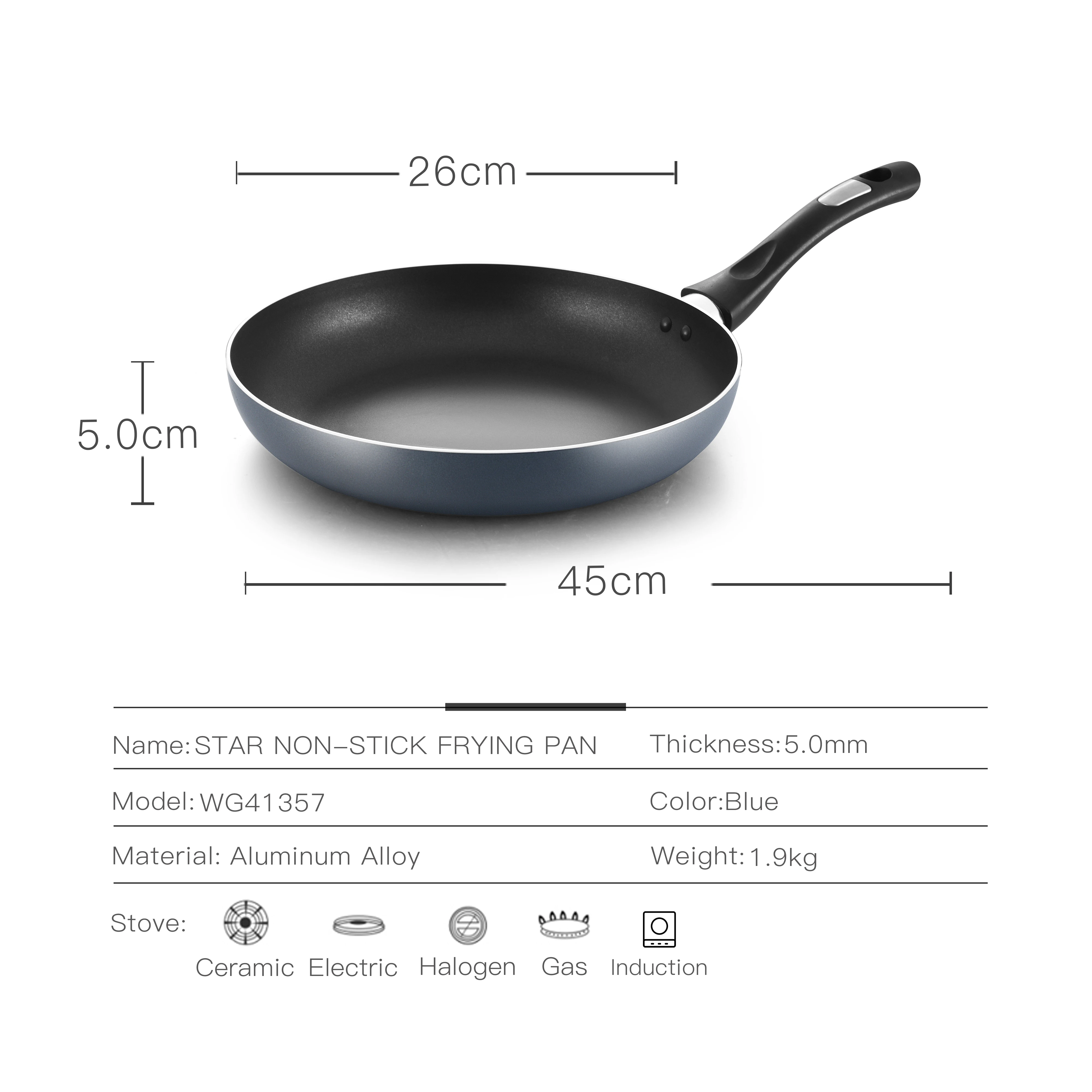 Плита KING Нелипкая сковородка сковорода для омлета яиц костюм индукции