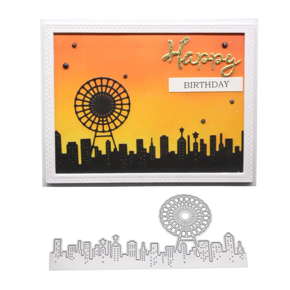 Город/колесо обозрения парк/фоновое Украшение DIY Скрапбукинг травления
