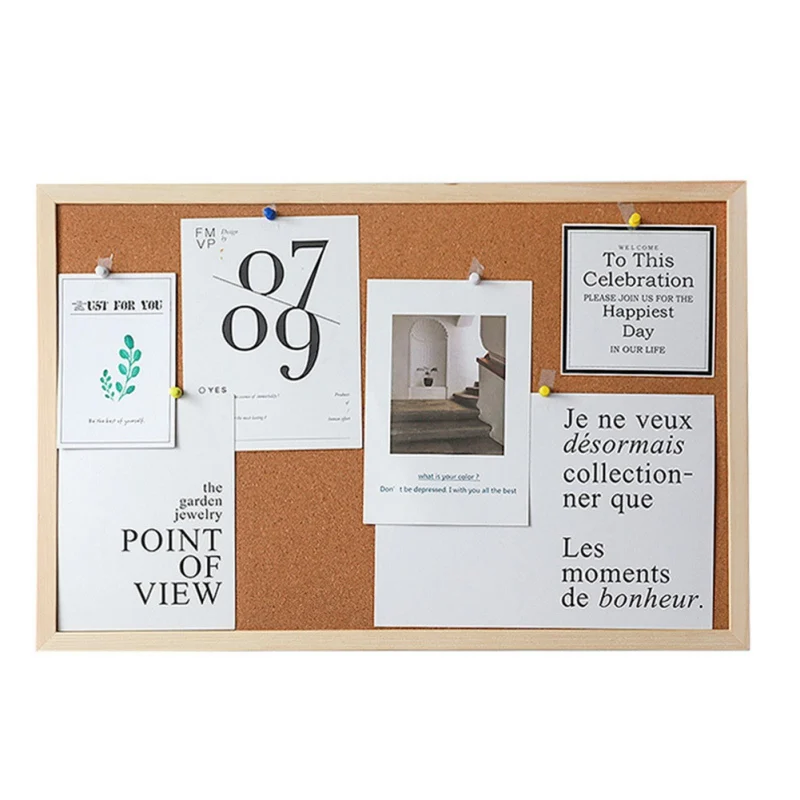 

Information Display Bulletin Board Decorative Board With Frame Cork Board Message Board Household Photo Wall Background Board