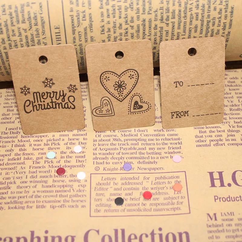 100 шт. бумажные подвесные этикетки для упаковки подарков|Украшения своими руками