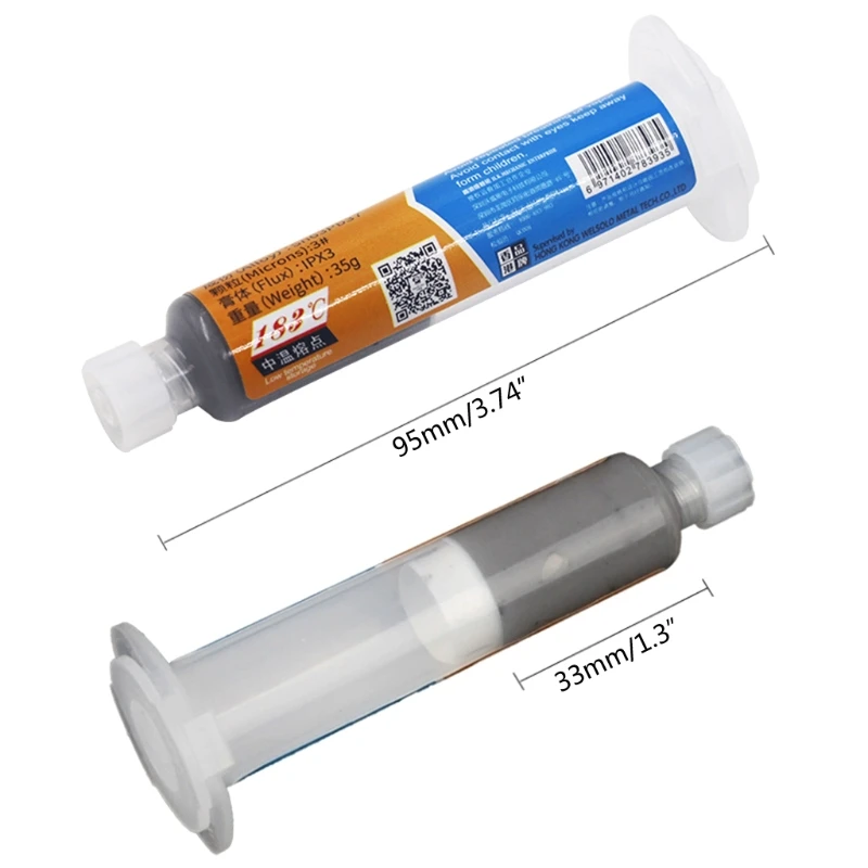 

High Quality No- Clean Halogen-free Tack Flux in a 10 C C Syringe W/ Plunger and Tip Solder Paste Solder Paste Flux