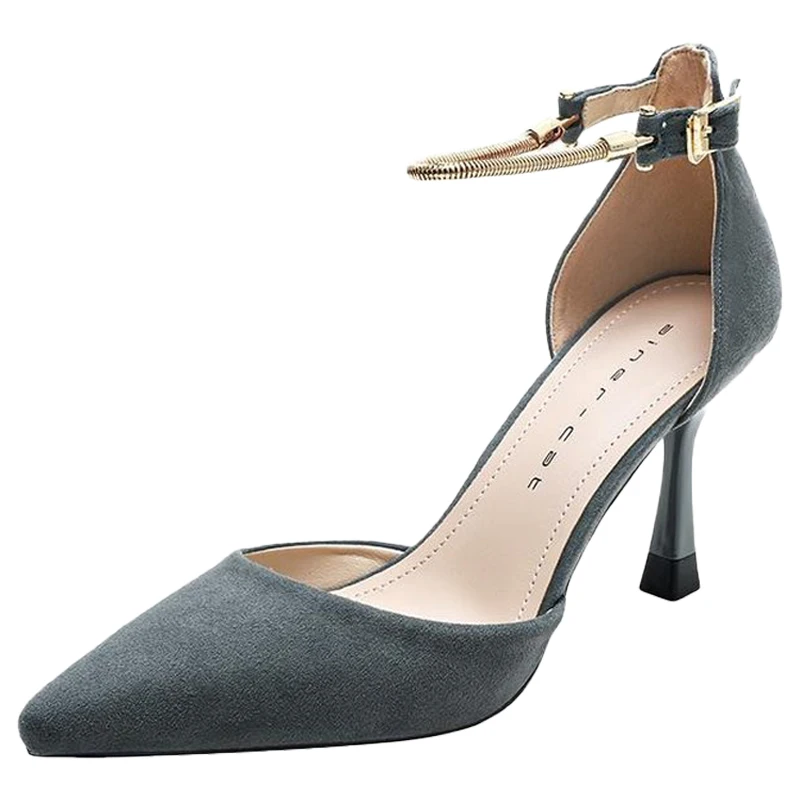 

SLHJC Fashion Formal Heels Women Stiletto High Heels Sandals Pointed Toe Ankle Buckle Party Dress Pumps Shoes