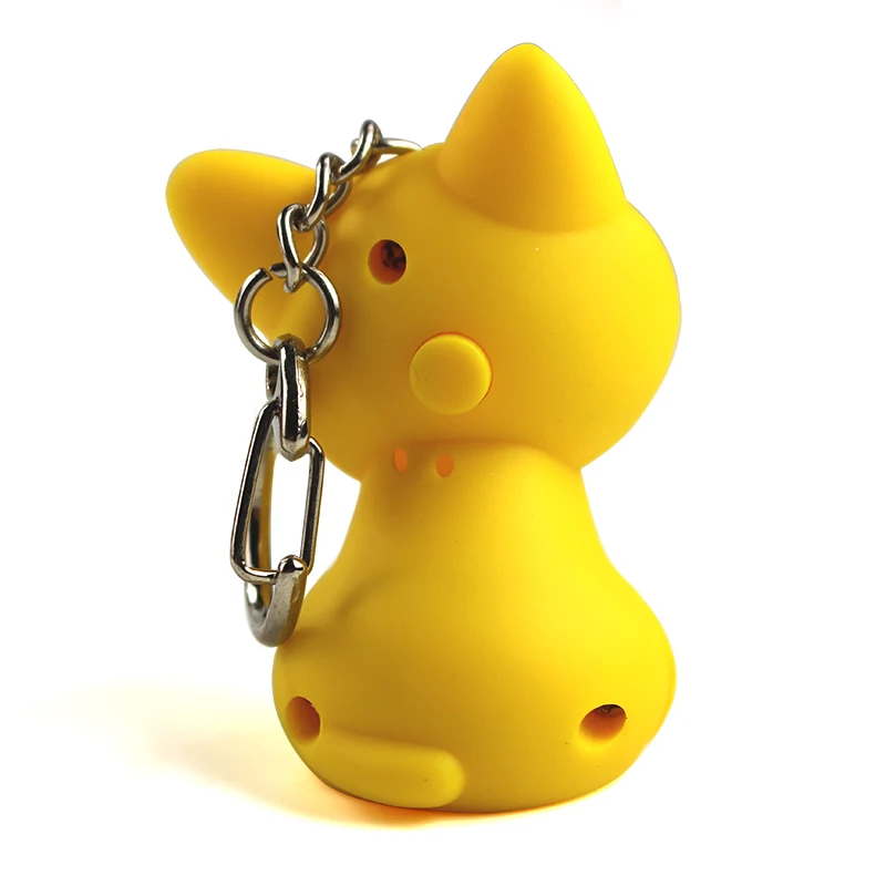 Брелок с изображением кошки и сыра милый светодиодный брелок со звуком Мяу