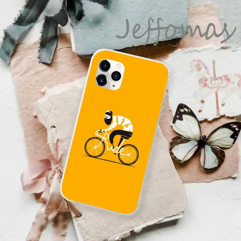

mountain bike Bicycle Phone Case Transparent for iPhone 11 12 mini pro XS MAX 8 7 6 6S Plus X 5S SE 2020 XR