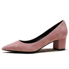 Женские замшевые туфли-лодочки на высоком каблуке, большие размеры