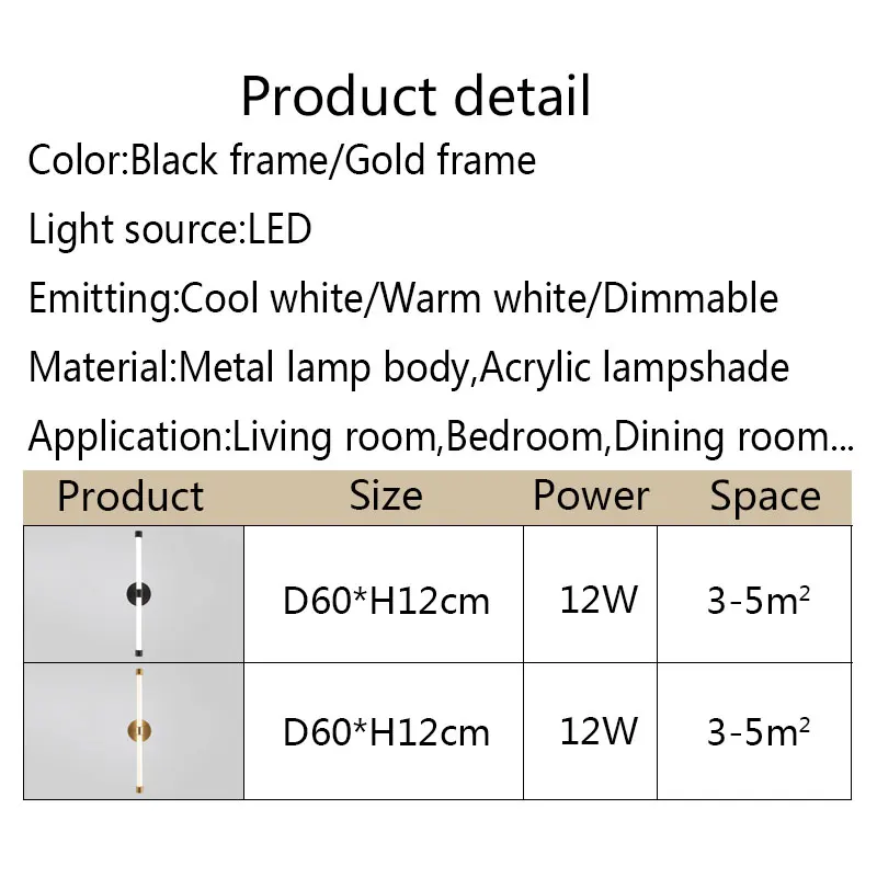 

Modern Led Wall Lamp 12W Home Decoration Sconce Wall Light for Living room Bedroom Dining room Wall LED Barthroom Lamp Corridor