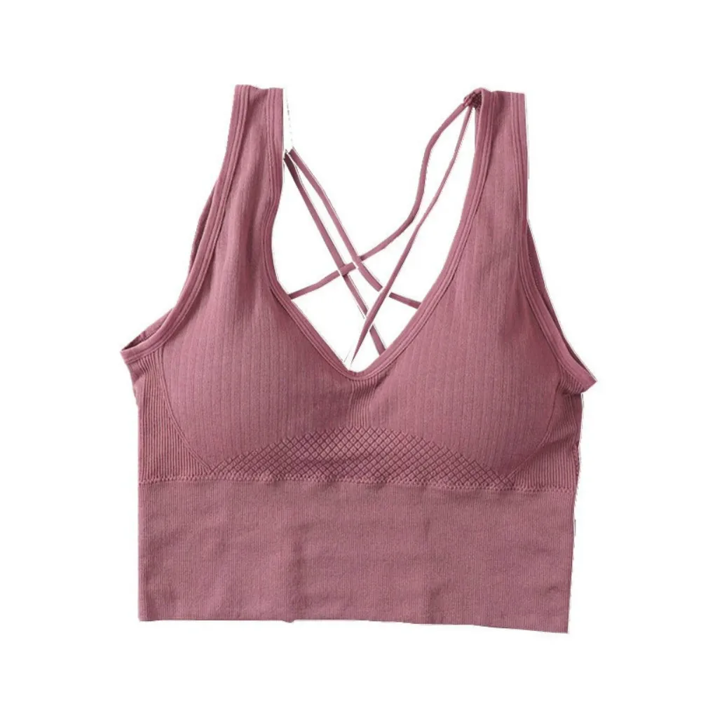 

New Beauty Back Sports Bra Women Shockproof Sexy Breathable Athletic Fitness Running Gym Vest Tops Sportswear Crop Push up Top