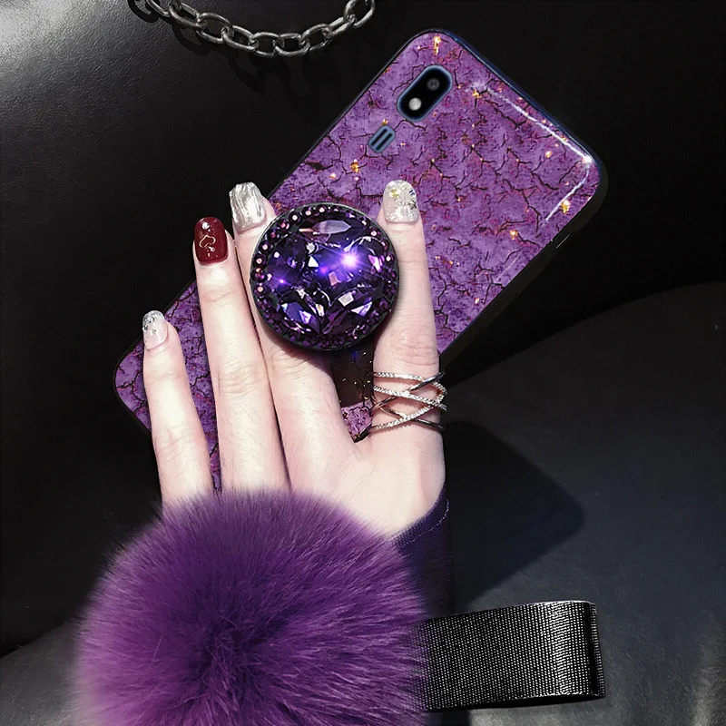 Чехол для телефона samsung A2 Core Case эпоксидная Золотая фольга Стразы Galaxy A2Core A260F A260 с 3D