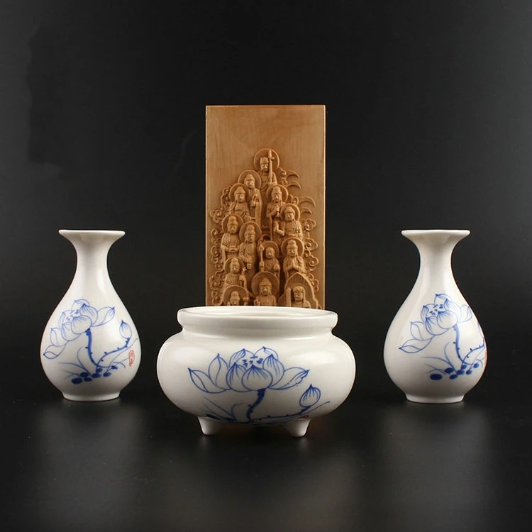 

Collection Fine China Jingdezhen Blue And White Porcelain Bottle Vase Incense Burner Censer Exquisite Vase Pot