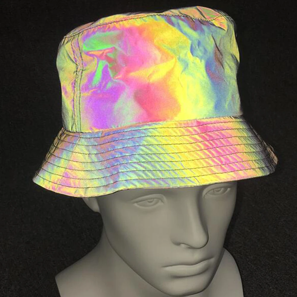 Панама Светоотражающая разноцветная для мужчин и женщин модная уличная шапка
