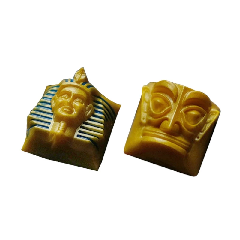 

69HA Sanxingdui Resin Keyboard Keycap Pharaoh Pattern Keycap for Mechanical MX switch