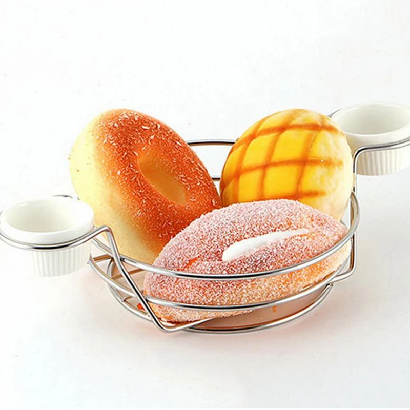 2 керамических чашки + корзина для хранения продуктов проволока закусок