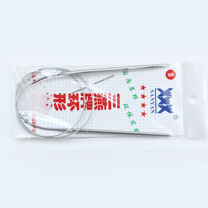 80 см круглые спицы из нержавеющей стали серебряные цветные плетеные штифты шарф