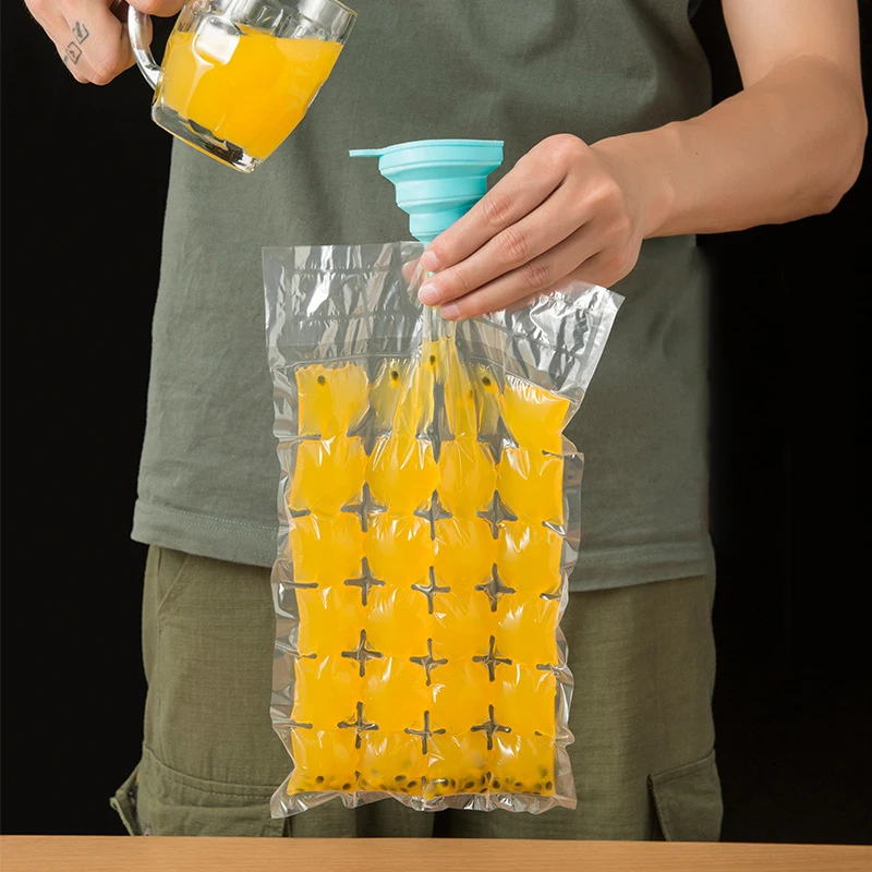 50Pcs/pack Ice Cube Mold Disposable Self-Sealing Bags Transparent Faster Freezing Ice-making Bag Kitchen Gadgets |