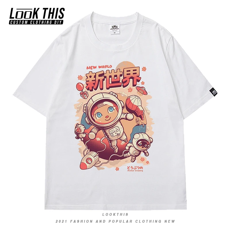 

Animal Crossing Cute Game Printing Men's Oversized T-shirt O-neck Streetwear Male Short Sleeves Summer 2021 Sport Casual Tops