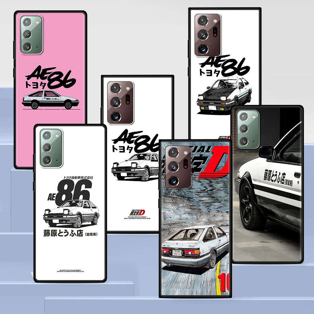 

Japan Anime Initial D AE86 Case for Samsung Galaxy S20 FE S21 Ultra S10 Lite S10e S9 S8 Plus S7 Edge A12 Black Soft Phone Cover
