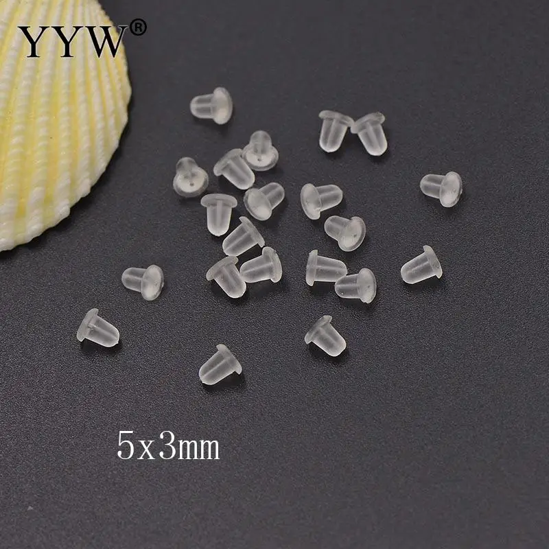 100 шт./пакет несколько размеров Прозрачная мягкая силиконовая резиновая серьга