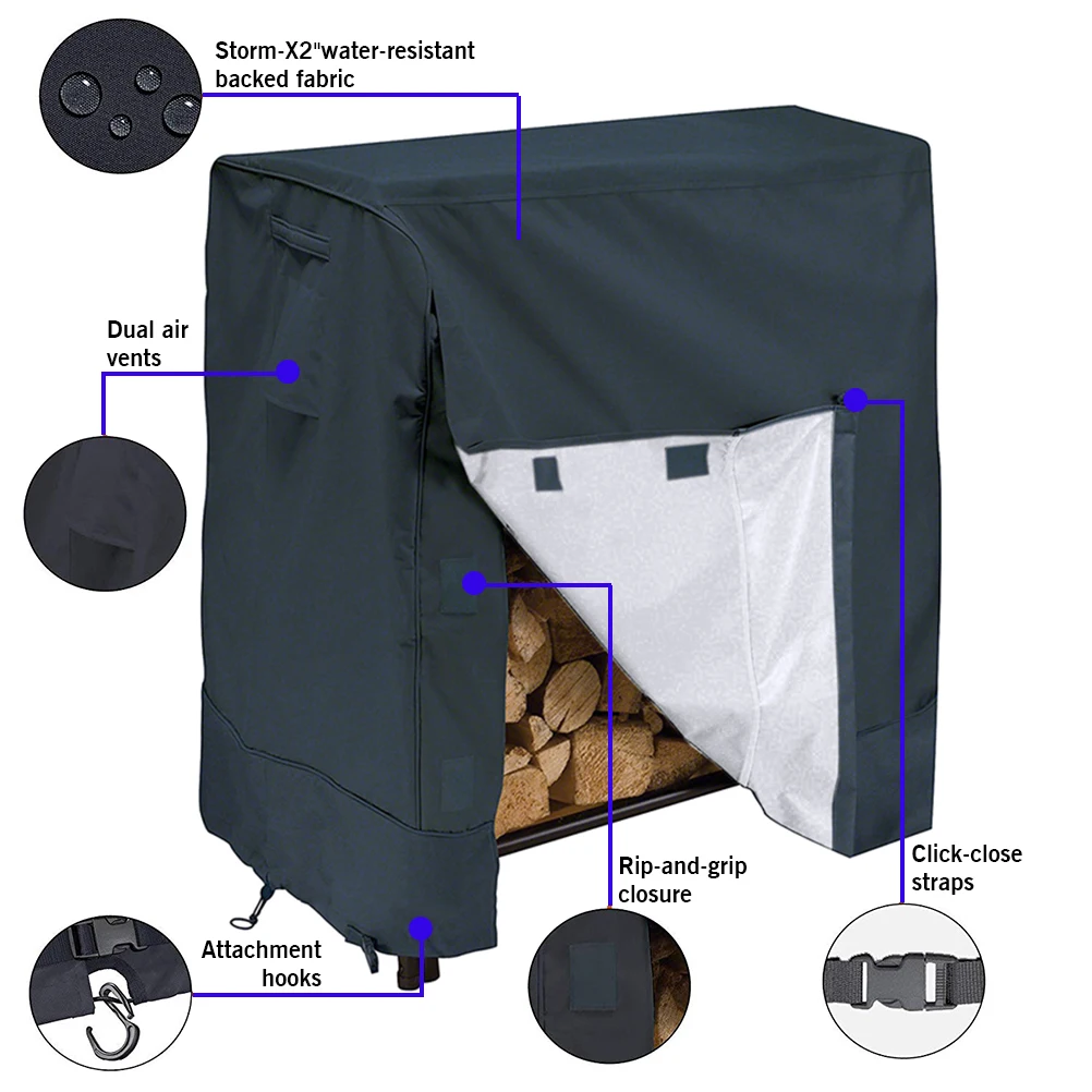 

Крышка багажника 4 фута сверхпрочная Водонепроницаемая наружная огнеупорная деревянная Защитная крышка черного цвета