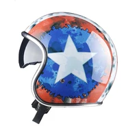 Brand New DOT CE Approved ABS Vintage Helmet Retro Motorcycle Helmet 3/4 Open Face Helmets for Chopper Bikes Electric Scooter