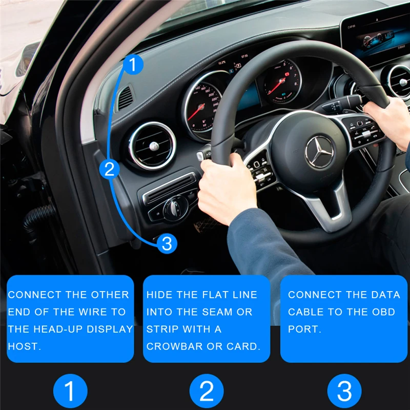 Для Mercedes Benz E Class W213- автомобильный HUD Дисплей на лобовое Предупреждение о превышении скорости проектор сигнализация