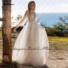 Lakshmigown пышное свадебное платье с длинным рукавом в стиле бохо 2021 халат длинное белое Тюлевое свадебное шикарное свадебное платье для невесты в сельском стиле