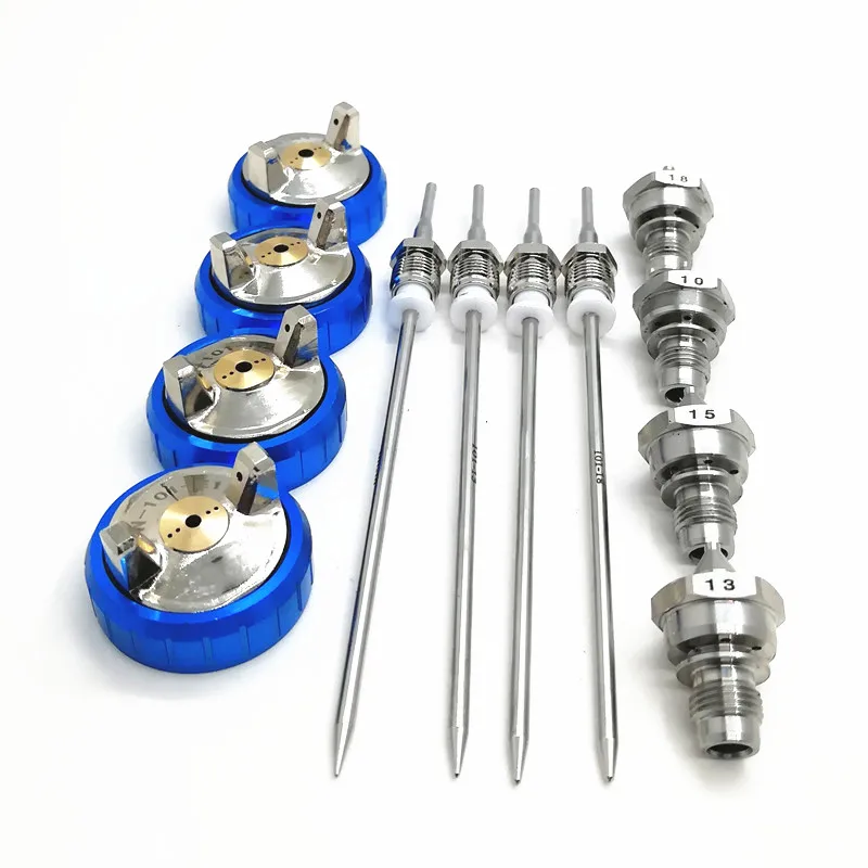 W-101 Perfect atomization High quality 1.0/1.3/1.5/1.8mm nozzle sprayer Three-piece needle cap set W101 kit spray gun | Инструменты