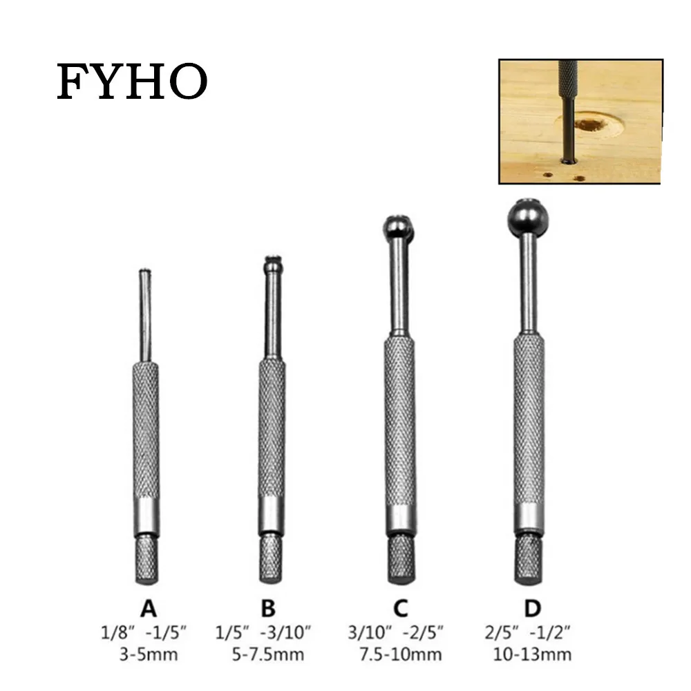 

3-13mm Small Hole Bore Gauge 4Pcs Ball Type Telescoping measure gauge 1/8" To 1/2" Measuring Tools Adjustable HY22