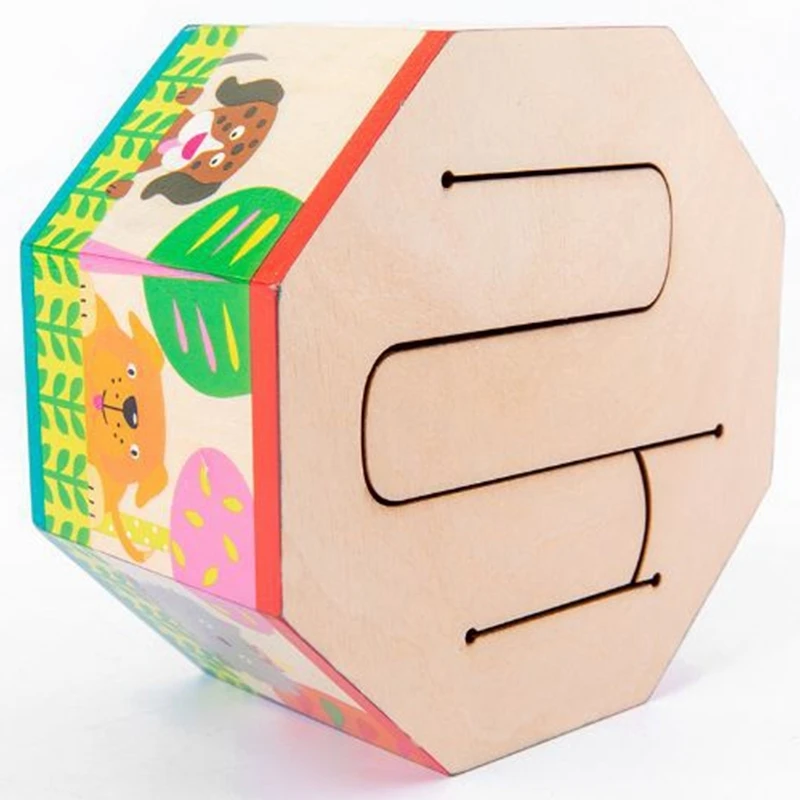 

Percussion Instrument Educational Toys Wooden Teaching Instrument Drum Early Education Toy Octagonal Music Drumming