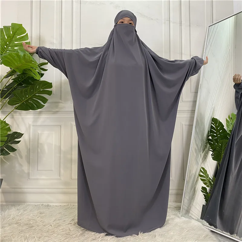 

Ramadan Hooded Abaya prayer clothes women Modest Full Cover Long Khimar Robe Abayas jilbeb 1 piece niqab burqa femme musulman