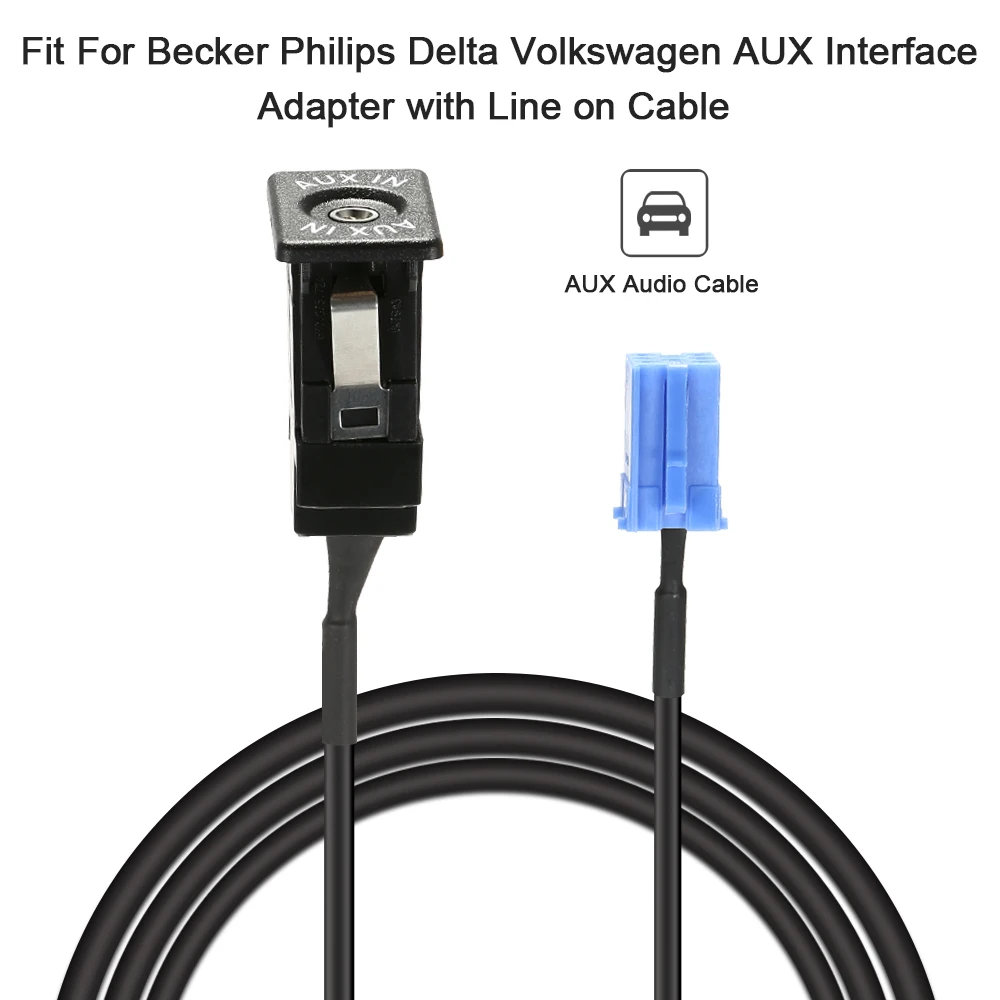 Адаптер интерфейса AUX KKMOON с линейным кабелем подходит для Becker Philips Delta VW auto
