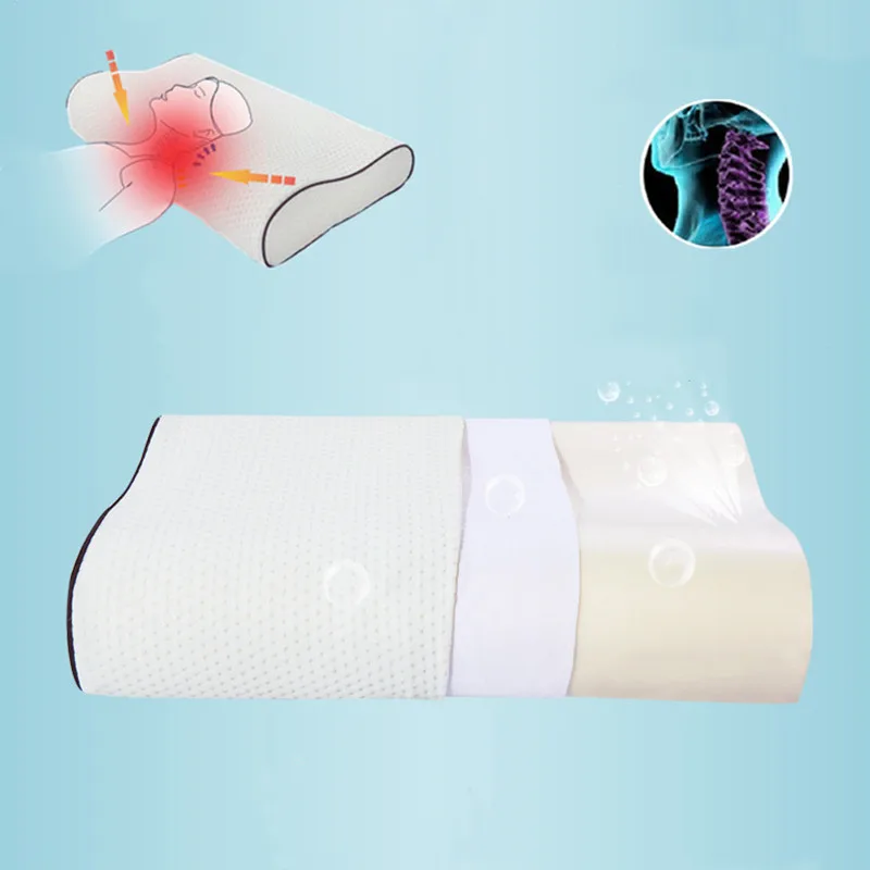 Хлопок с эффектом памяти Медленный отскок Подушка для шеи Мягкая эргономичная