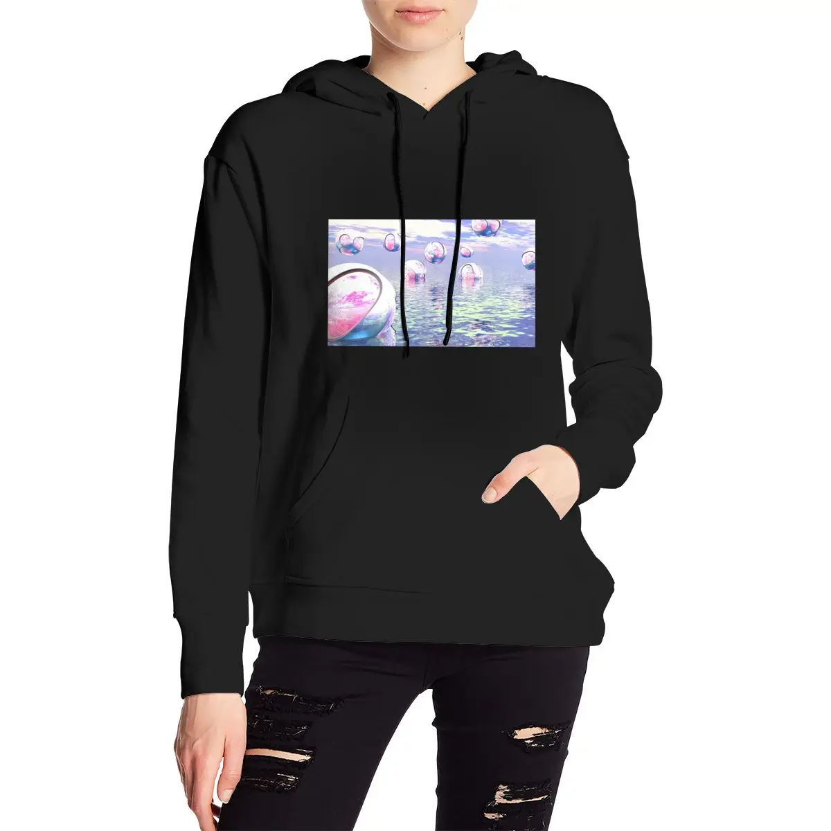 

Early 2000s Graphic Print hoody 90s Women Crop Top Cyber Y2K hoodie Tops Streetwear