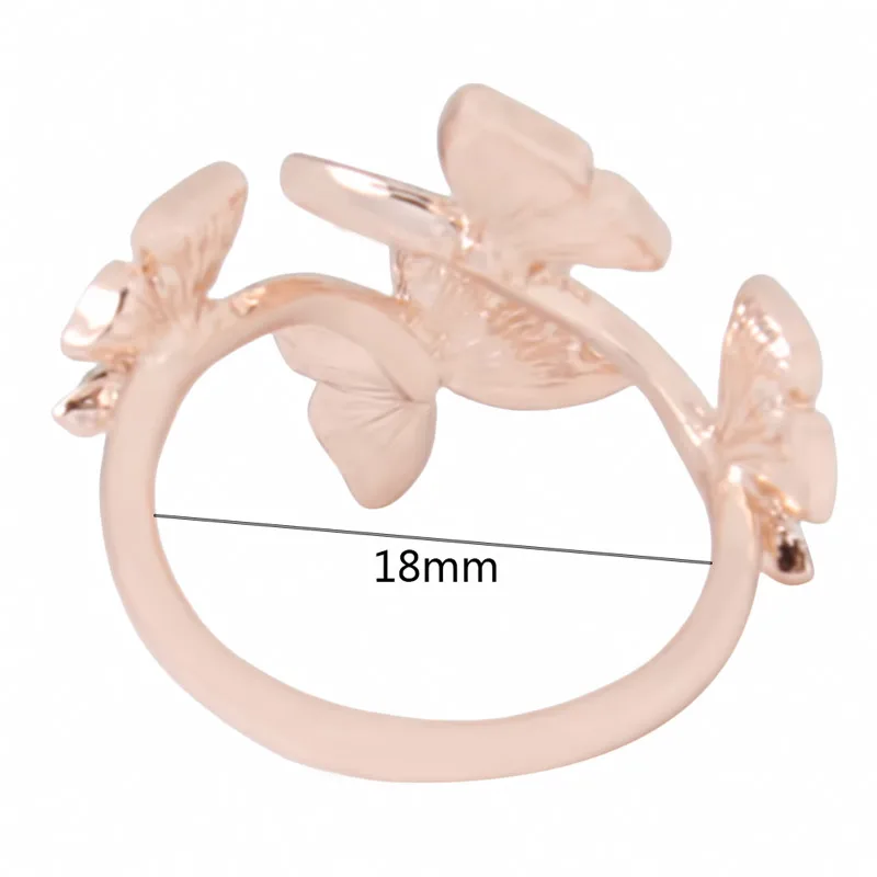 

New Arrival Silver Color Butterfly Resizable Rings With Alloy Bling Crystal Women Fashion Party Jewelry Best Gift 2020