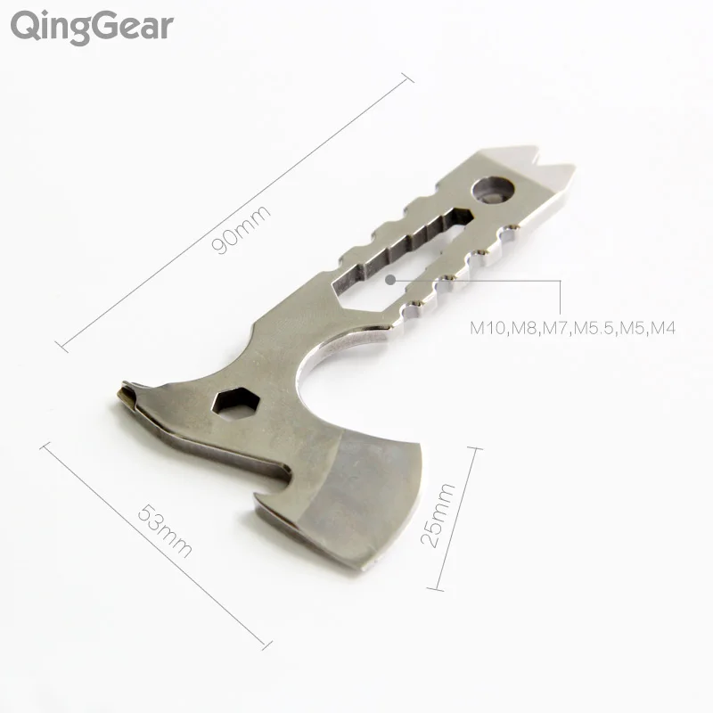 6 шт. QingGear Plus Hawkit шейный нож топор Съемник Гвоздей Мини-отвертка открывашка для