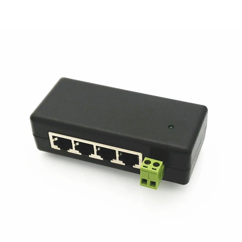 4 порта Poe Инжектор адаптер питания Ethernet блок Pin 5(+)/7 8( ) Входной Dc12V Dc48V для ip