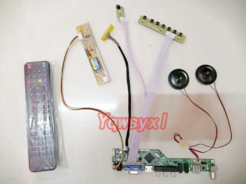 Светодиодный комплект с динамиком Yqwsyxl для B156XW04 V5 V.5 TV + HDMI VGA AV USB ЖК-экран плата