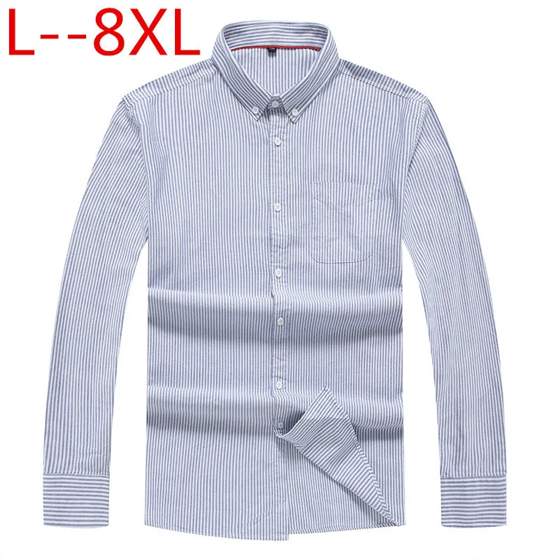 10XL 8XL полосатая рубашка осень зима фланелевая красная клетчатая мужские рубашки