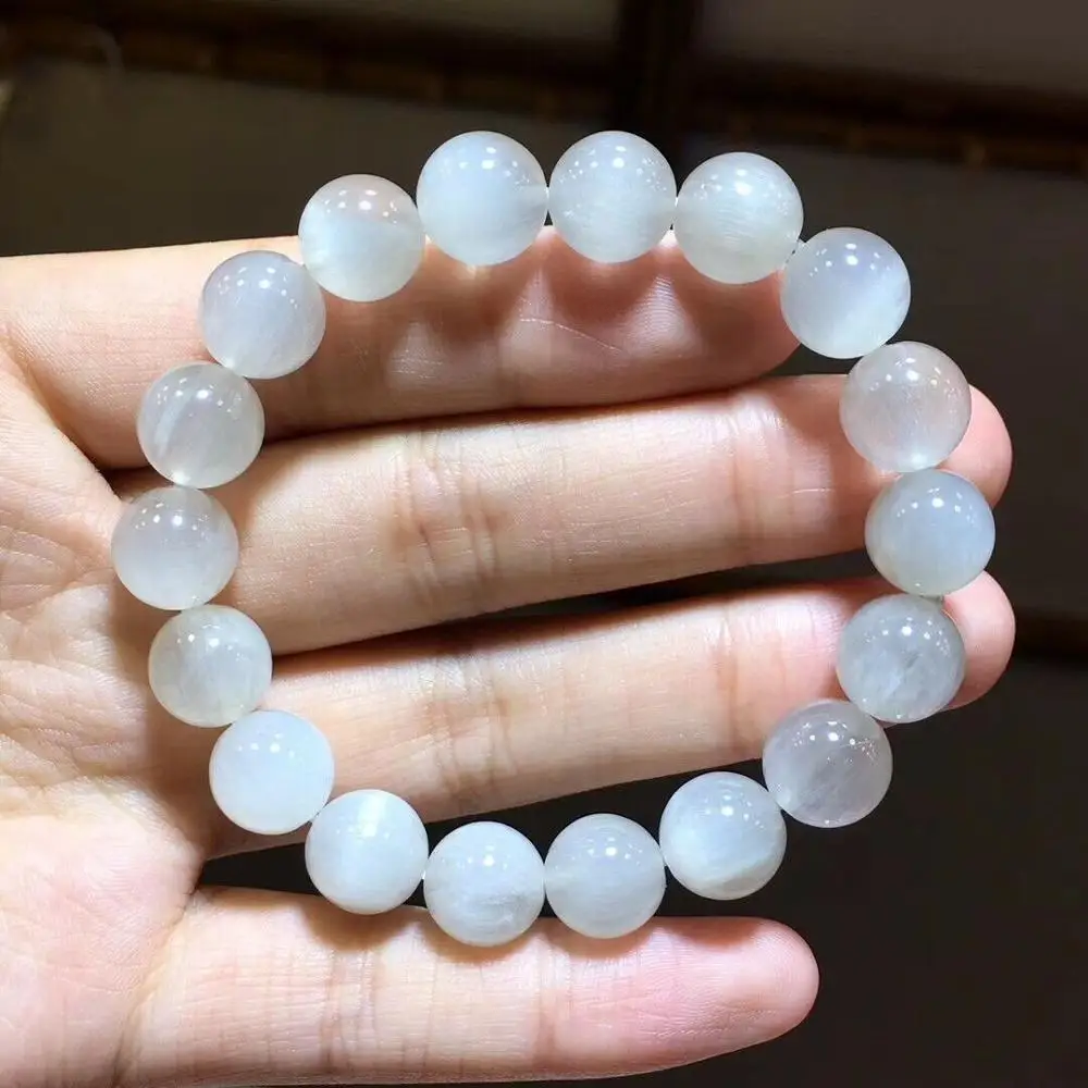 

Natural quartz crystal round women's pearl bracelet