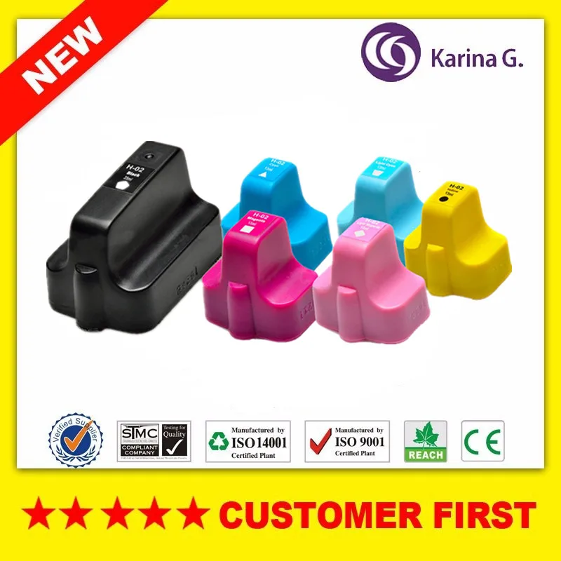 H 02 совместимый чернильный картридж для C8721WN C8775WN подходит Photosmart